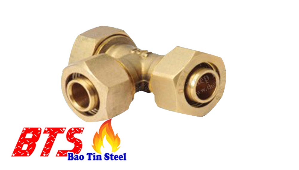 tê đồng thau nối ống mềm