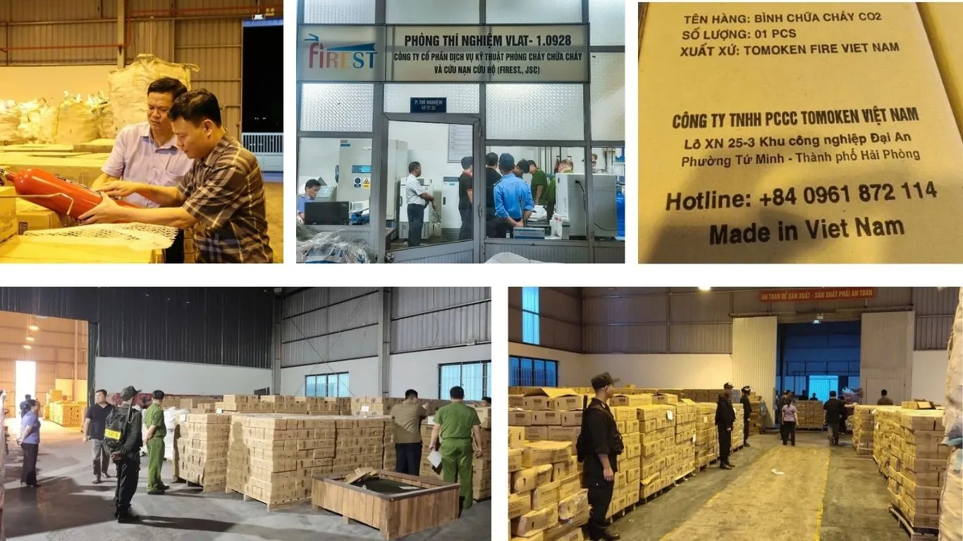 Thương hiệu Tomoken sản xuất bình chữa cháy giả