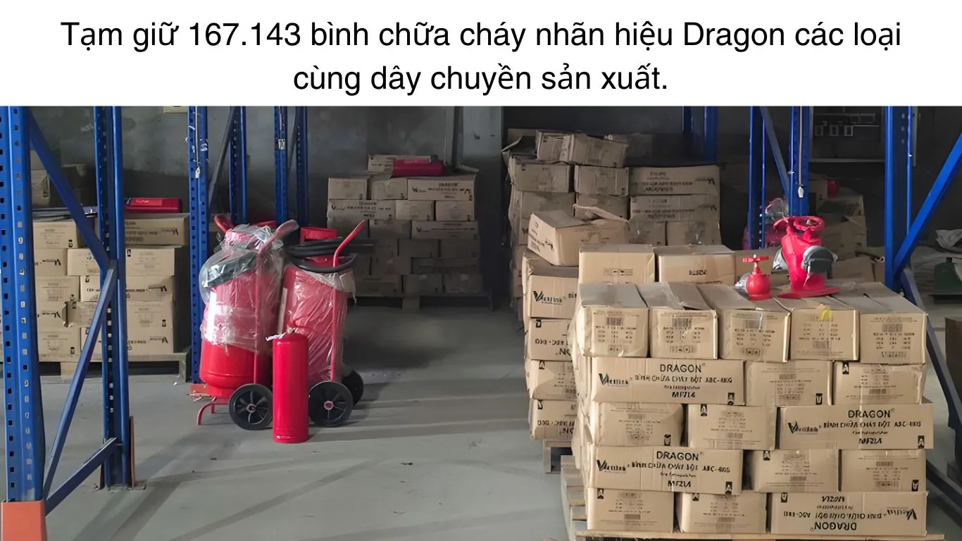 Bình chữa cháy kém chất lượng bị thu giữ